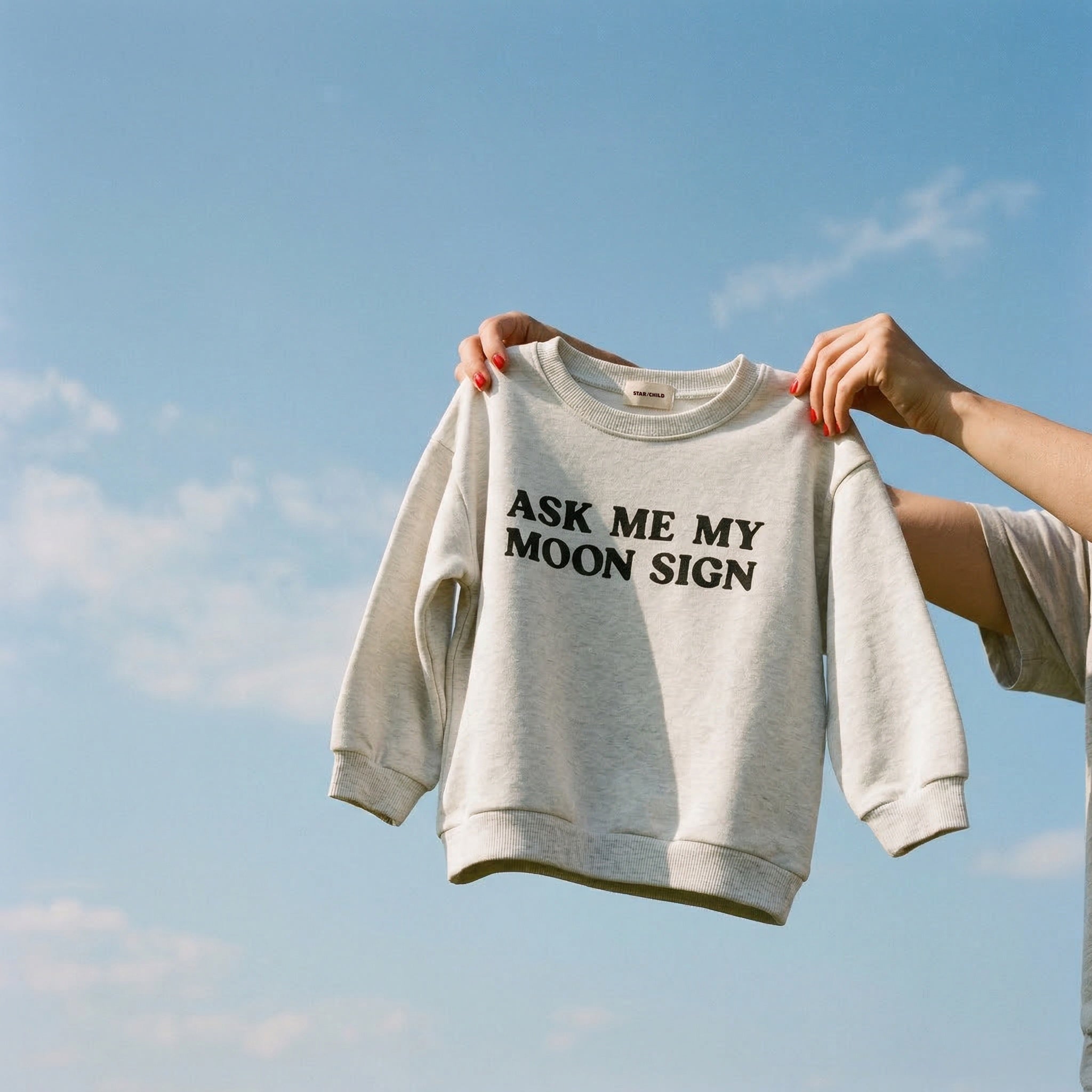 Ask Me My Moon Sign Kids Crewneck
