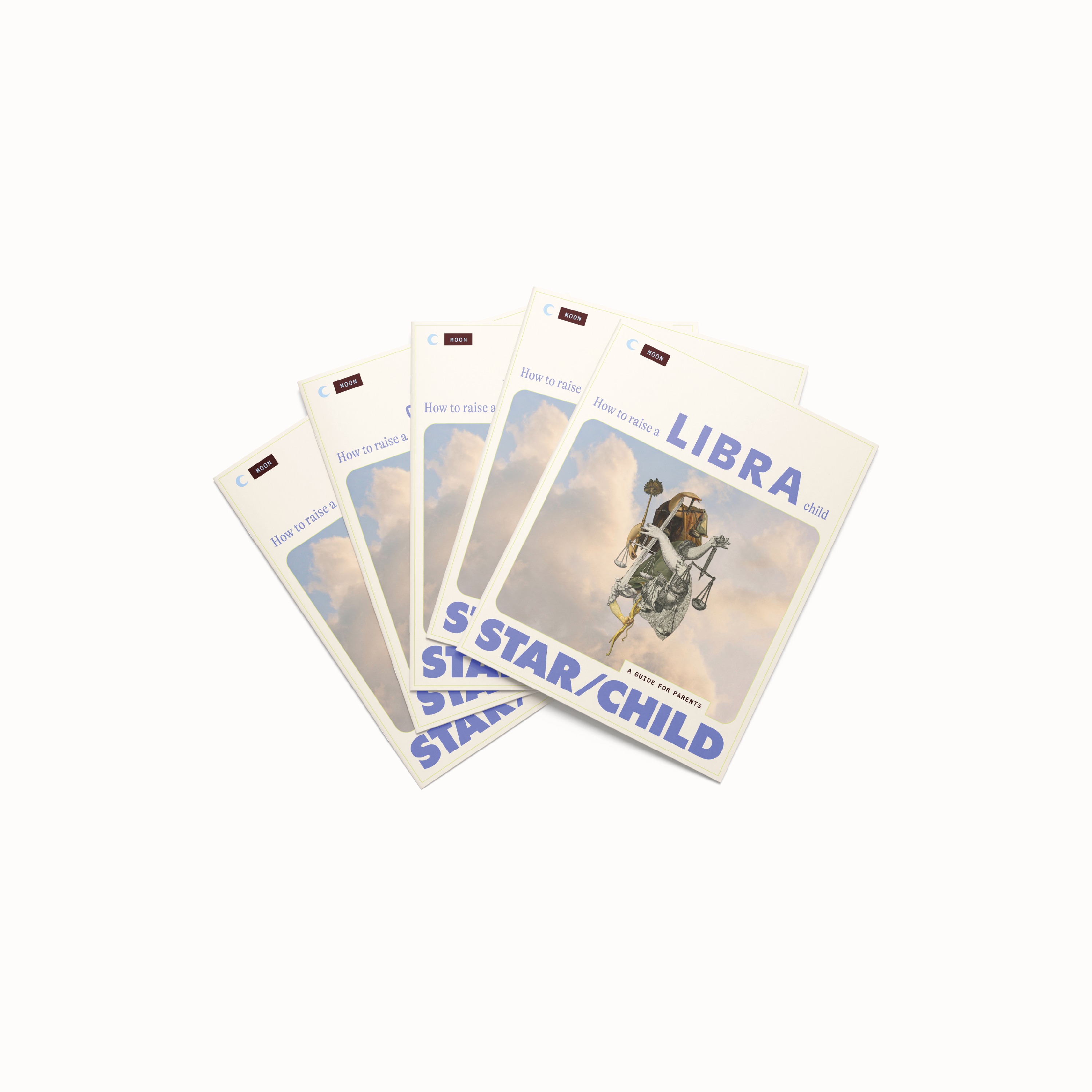 Kids Digital Moon Guide PDF stack of covers featuring a beautiful design and soft tones